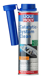 Liqui Moly envase frontal del limpiador catalítico con etiqueta clara y beneficios