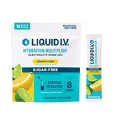 Liquid I.V. empaque frontal mostrando caja y sabor limón lima para hidratación rápida