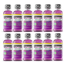 Listerine Total Care frente del envase menta fresca pack de viaje, sensación de limpieza