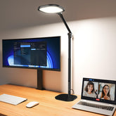 LitONES front view of tall desk lamp showing full height and coverage benefit