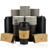 LITOPAK vaso frontal negro mostrando diseño y sobriedad, práctico para eventos