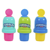 Little Kids Fubbles vista frontal del tumbler mostrando colores y tapa segura