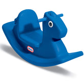 Little Tikes front view showing blue rocker and sturdy base for safe play