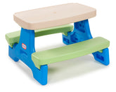 Little Tikes front view of foldable toddler picnic table showing compact setup and stability
