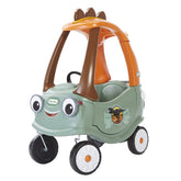 Little Tikes front view of T-Rex Cozy Coupe showing playful look and stability