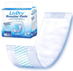 LivDry empaque frontal mostrando 20 unidades y beneficios de absorción