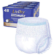 LivDry front packaging showing product and count, clear visual reassurance