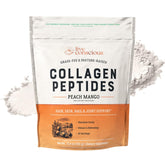 Live Conscious front packaging showing peach mango collagen for easy daily use
