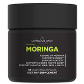 Livingood Daily frontal del empaque mostrando suplemento de moringa, ideal para rutinas verdes