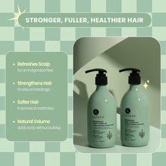 L LUSETA shampoo pouring texture demonstrating gentle lather benefit