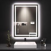 LOAAO espejo LED frontal con doble iluminación, mejor visibilidad