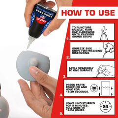 Loctite boquilla de precisión en primer plano para aplicación controlada