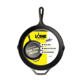 Lodge skillet front view showing cooking surface and edges for reliable searing
