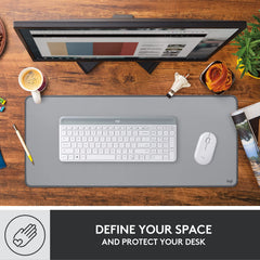 Logitech Desk Mat detalle del tejido, deslizamiento suave para ratón