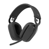 Logitech Zone Vibe 100 front view showcasing graphite finish and professional style