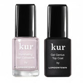 LONDONTOWN estuche frontal mostrando el dúo y beneficio de manicura natural