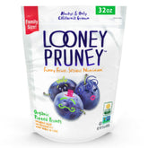 Looney Pruney front packaging showing organic 32 oz bag and benefits