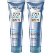 L'Oreal Paris front packaging showing shampoo and conditioner, clear product view and brand benefit