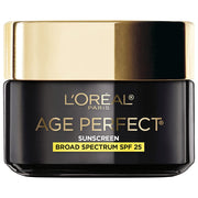 L'Oreal Paris frasco frontal mostrando diseño elegante y beneficio antiedad