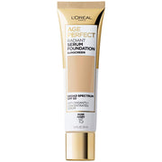 L'Oreal Paris vista frontal del envase mostrando tono Rose Ivory y beneficio de cobertura natural