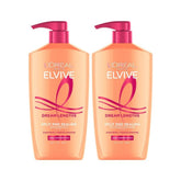 L'Oreal Paris frasco frontal del set muestra diseño y beneficio sellado de puntas