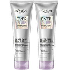 L'Oreal Paris EverPure envases frontales mostrando kit y beneficios brillo