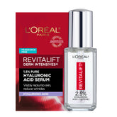 L'Oreal Paris frasco frontal que muestra el producto y su tamaño práctico