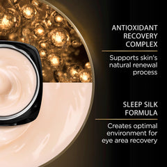 L'Oreal Paris aplicación nocturna en contorno de ojos mostrando confort restaurador