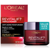L'Oreal Paris jar front view showing product and branding for anti-aging benefit