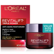 L'Oreal Paris jar front view showing product and branding for anti-aging benefit
