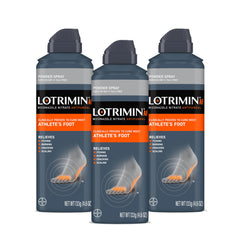 Lotrimin frontal pack de tres latas, alivio antifúngico rápido