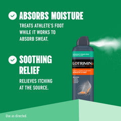 Lotrimin spray liberando polvo para cobertura uniforme y secado rápido
