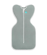 Love to Dream front view of Deep Olive Swaddle Up showing secure fit benefits