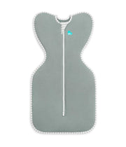 Love to Dream front view of Deep Olive Swaddle Up showing secure fit benefits