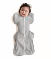 Love to Dream front view gray sleep sack showing clean design and fit
