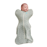 Love to Dream Swaddle Up front view showing secure shoulders and snug fit