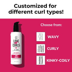 Love Ur Curls lotion dispensed in hand demonstrating smooth application
