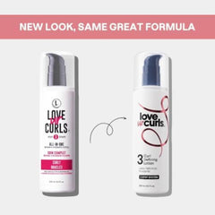 Love Ur Curls comparación antes y después con rizos más definidos y brillo