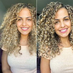 Love Ur Curls shampoo bottle close-up highlighting gentle moisturizing formula