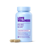 Love Wellness bottle front view showing clean packaging and benefits