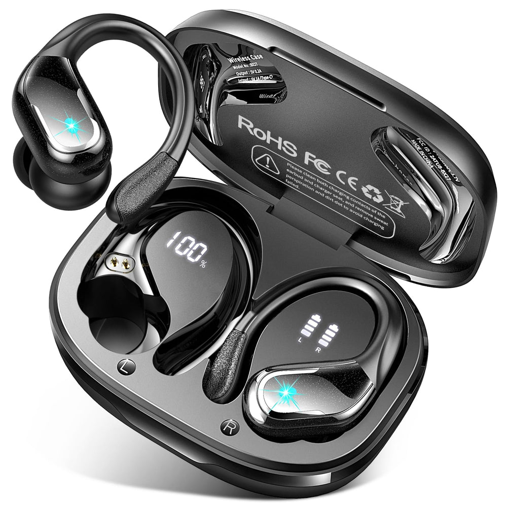 Ltinist vista frontal del estuche y auriculares mostrando diseño y portabilidad