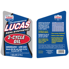 Lucas Oil etiqueta con especificaciones y normas, confianza en compatibilidad