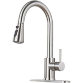 LUFG front view of brushed nickel faucet showing modern styling and reliability