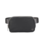 Lululemon Everywhere Belt Bag front view in Asphalt Grey showing compact shape and easy access