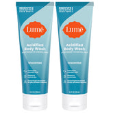 Lume bottle front packaging showing unscented benefit and clean look