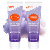 Lume front packaging showing two 3 oz tubes and clear product identity benefit portability