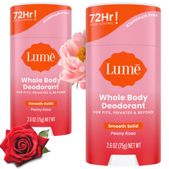 Lume frente del empaque mostrando aroma Peony Rose y presentación doble