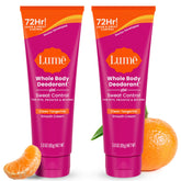 Lume tube front packaging showing tangerine scent and benefits