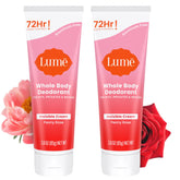 Lume tubo frontal Peony Rose mostrando etiqueta y beneficio antiodor