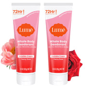 Lume tubo frontal Peony Rose mostrando etiqueta y beneficio antiodor